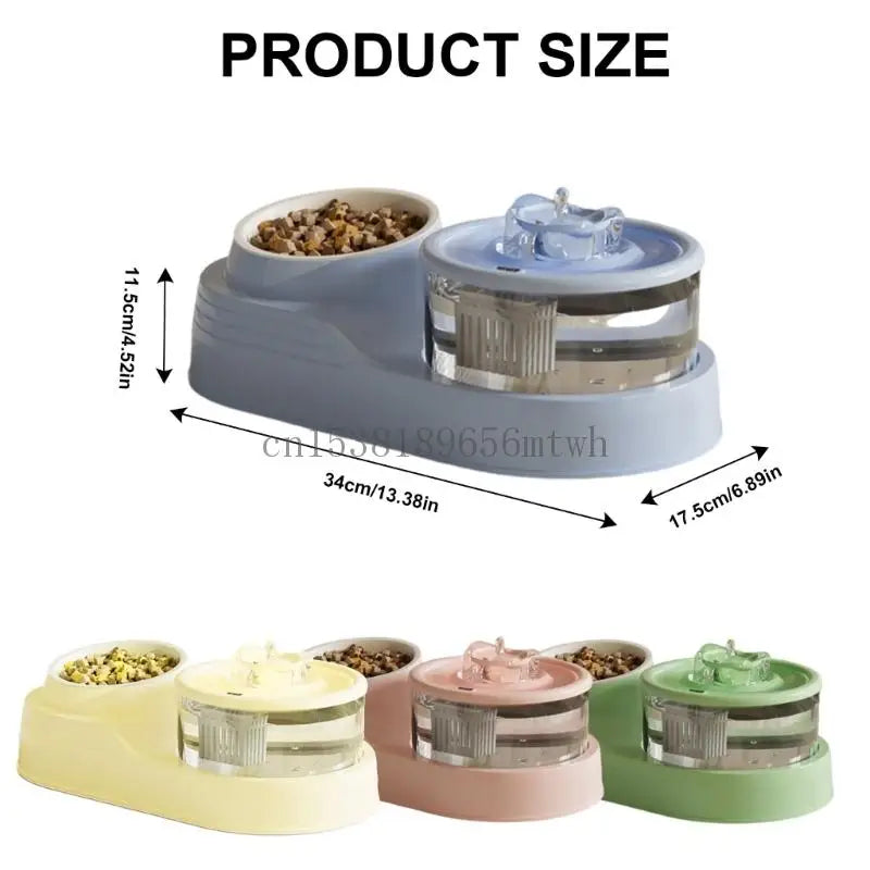 Healthiness Pet Water Station Suit Wireless Cats Water Fountains Big Capacity B03D