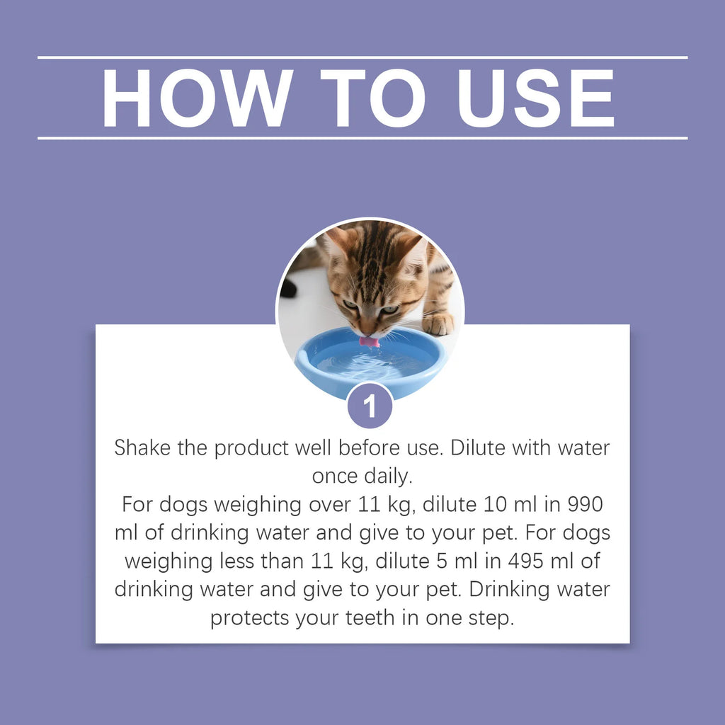 Yegbong Pet Tooth Cleaning Water Lasting Brigtening Deep Clean Bad Breath Prevent Dental Keep Deodorant Pet Oral Cleanse Liquids