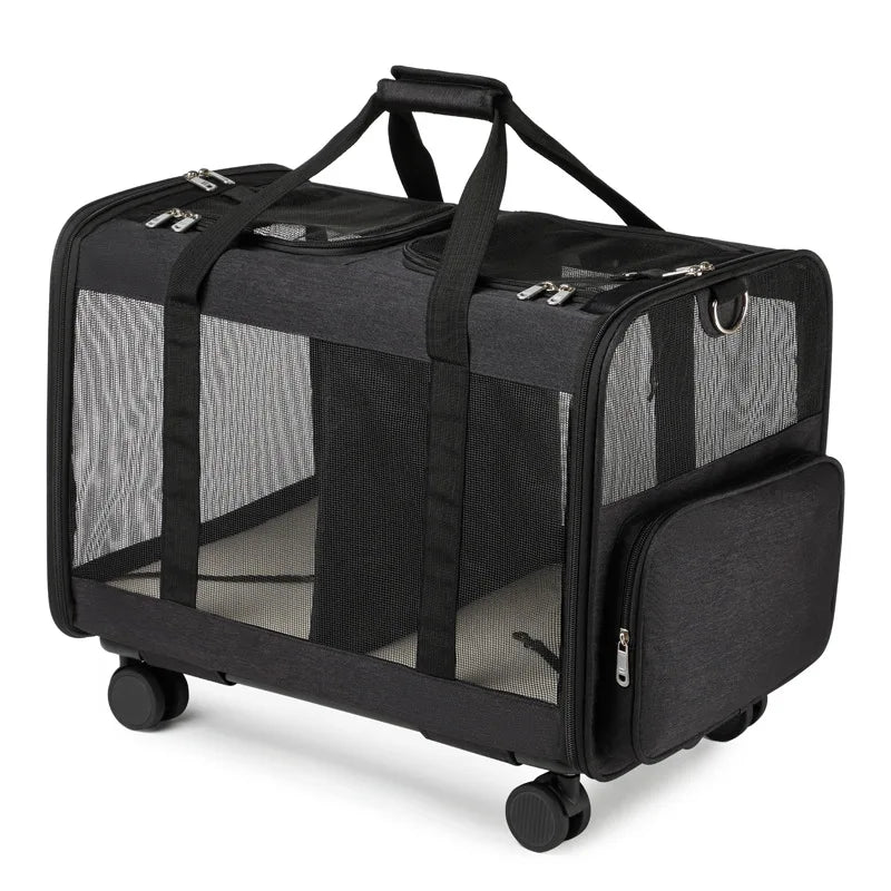 2026 Double-layer Pull-out Pet Bag, Single Shoulder Handheld Backpack, Portable Outdoor Travel Carrier for Cats & Dogs