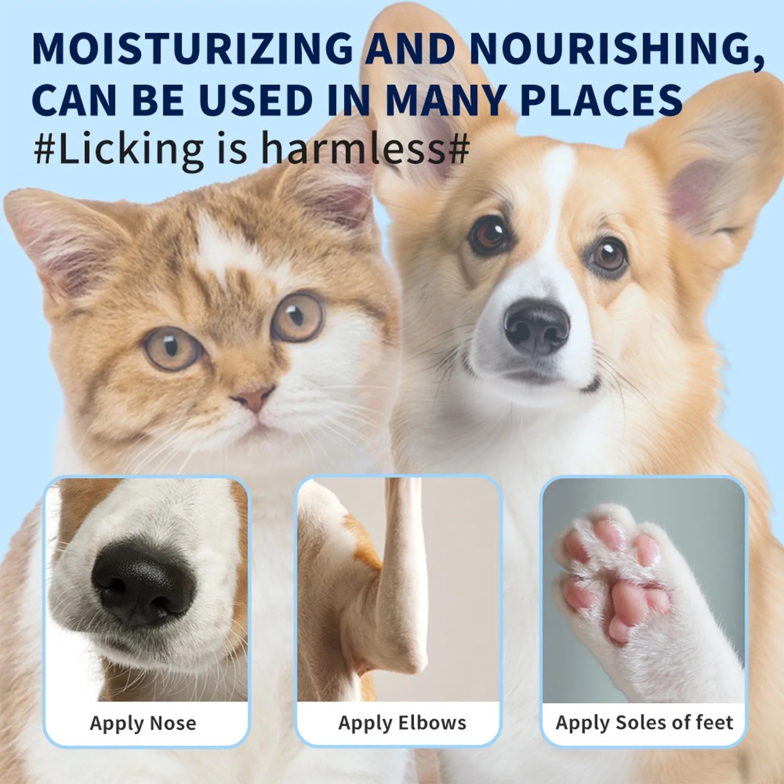 Dog Nose and Paw Balm Pet Feet Moisturizer Anti-dry Cream for Cats Dogs All-natural Additive-free Tasteless Pet Accessories