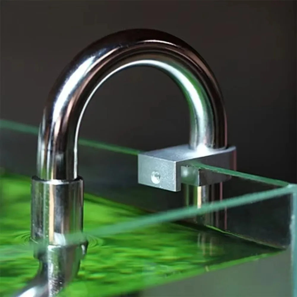 Aluminum Alloy Aquarium Water Tube Holder (Portable Pipe Hose Bracket, Fixed Clip Mount)