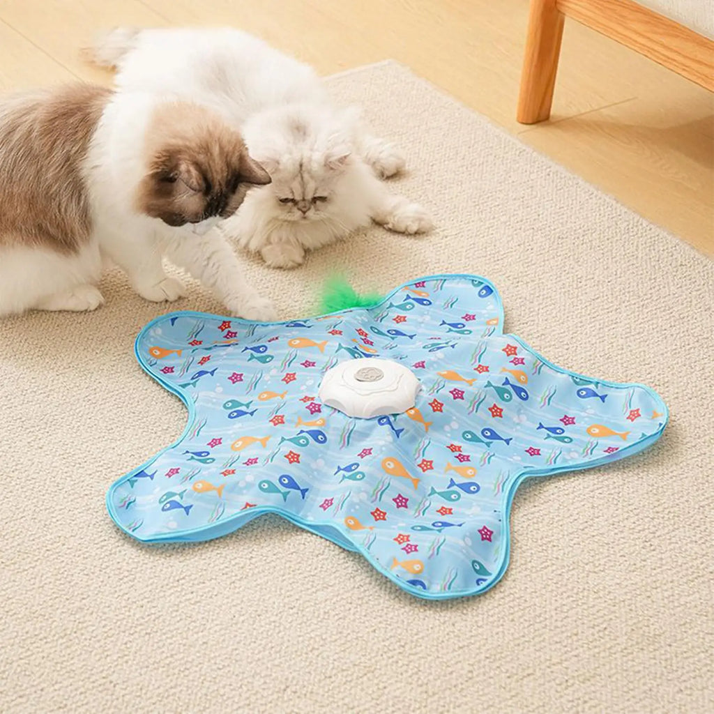 Star-Shaped Automatic 3-Speed Cat Toy — Chew-Proof Teething & Mental Stimulation Trainer