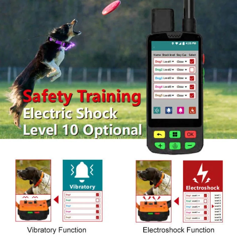 Eseek GPS Dog Collar with Radio Tracking - Long-Range Real-Time Locator for Hunting Dogs & Multiple Dog Use