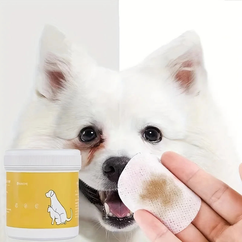 200pcs pet eye special eye wipes, remove tears, dog eye cleaning artifact