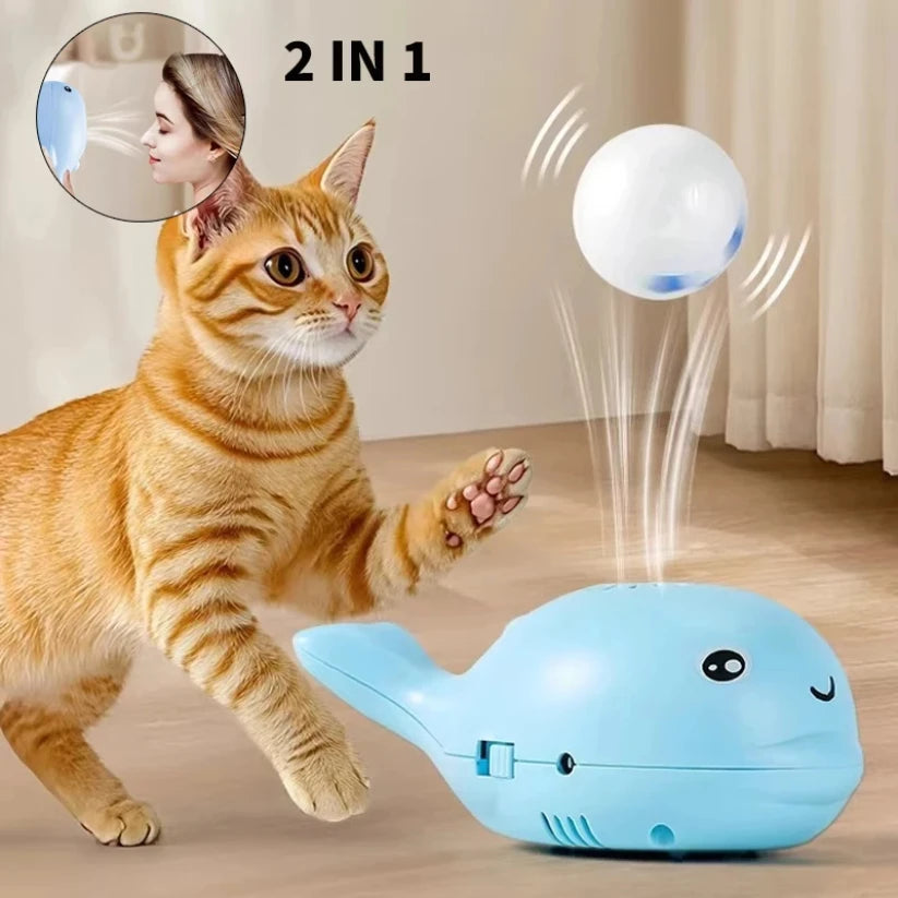USB-Powered Floating Ball Cat Toy — Portable Electric Interactive Cartoon Training Toy for Cats