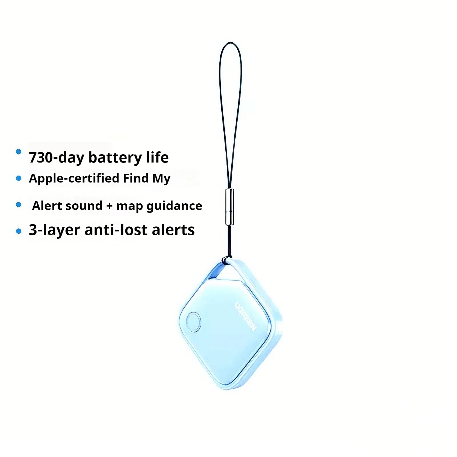 UGREEN Smart Bluetooth Tracker with 2-Year Battery for Keys & Phones - Apple Find My Compatible (iOS)