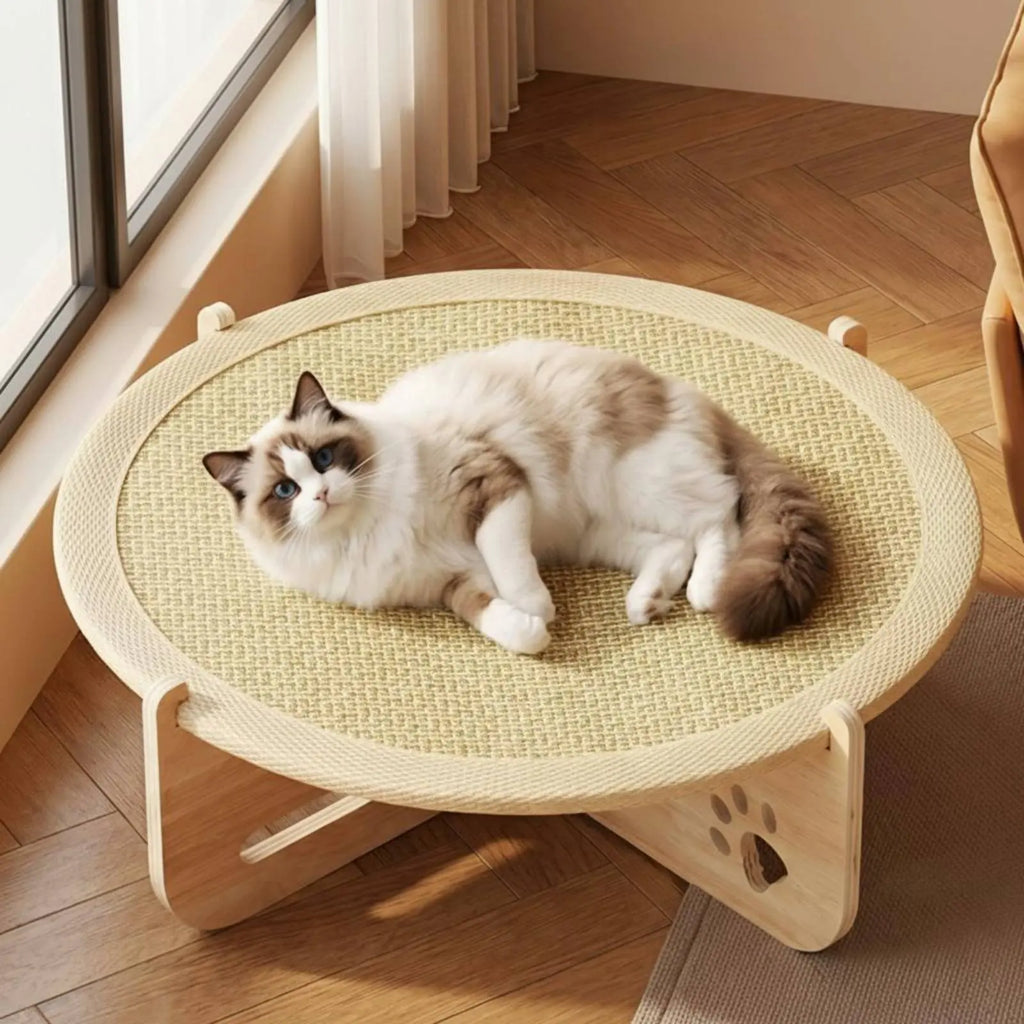 Cooling Wooden-Frame Cat Hammock Bed (Summer)