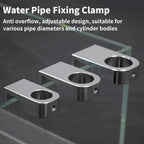 Aluminum Alloy Aquarium Water Tube Holder (Portable Pipe Hose Bracket, Fixed Clip Mount)