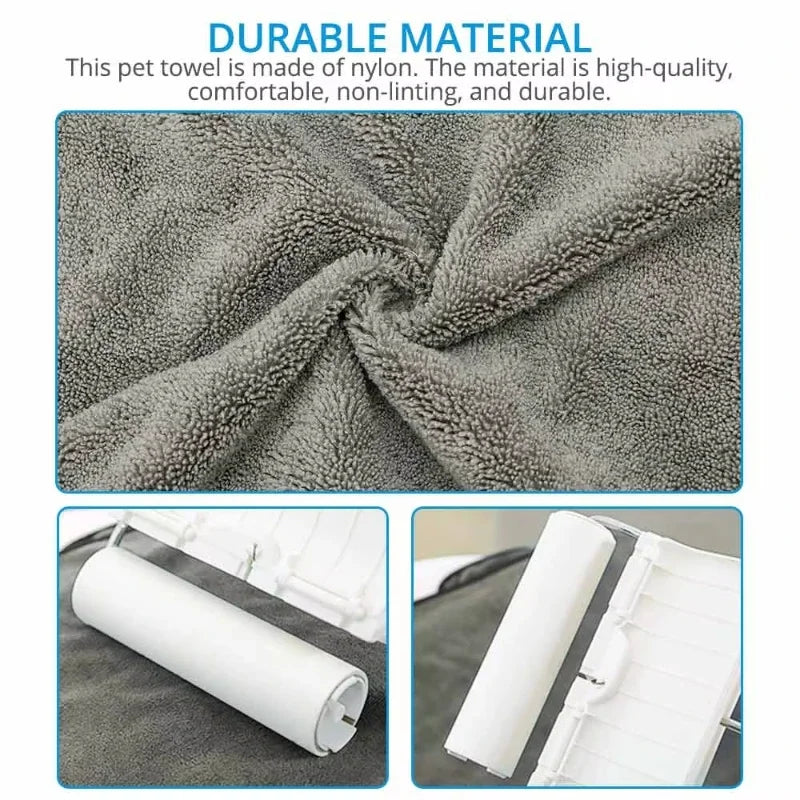 Super Absorbent Big Puppy Pet Dog Towel Bathrobe Bath Towel Microfiber Quick-Drying for Drying Dog Cat Bath Towel Bath Supplies
