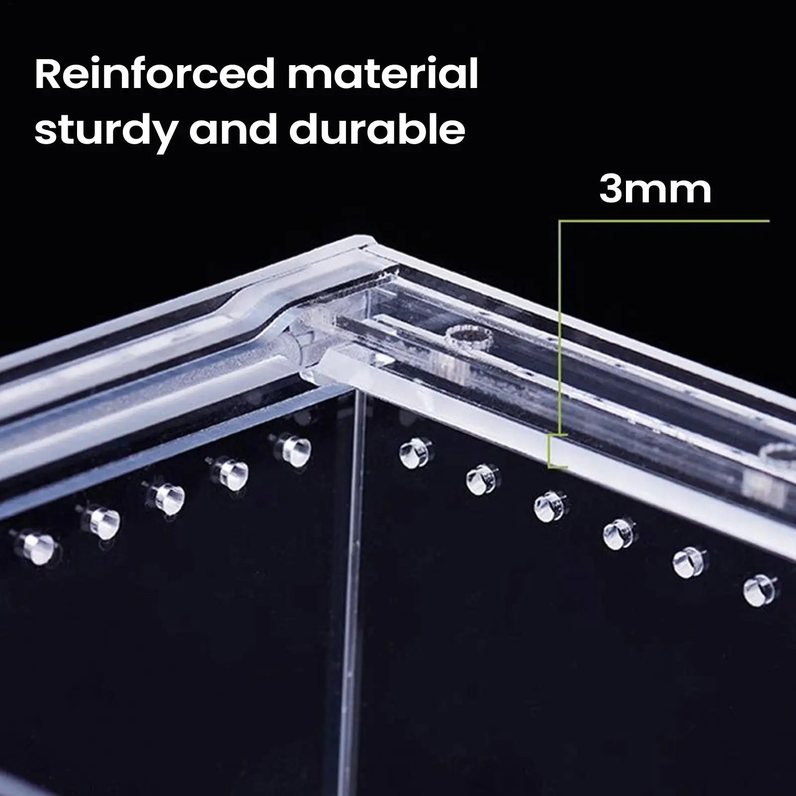 Spider Enclosure Transparent Reptile Terrarium Tank Habitat with Ventilation for Tarantula Gecko Snake Frog Scorpion Lizard