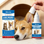 EelJoy Pet Ear Drops Dissolve Ear Wax Odor Remover Anti Itching Natural Non Irritating Hypoallergenic Ear Cleaner for Dogs Cats