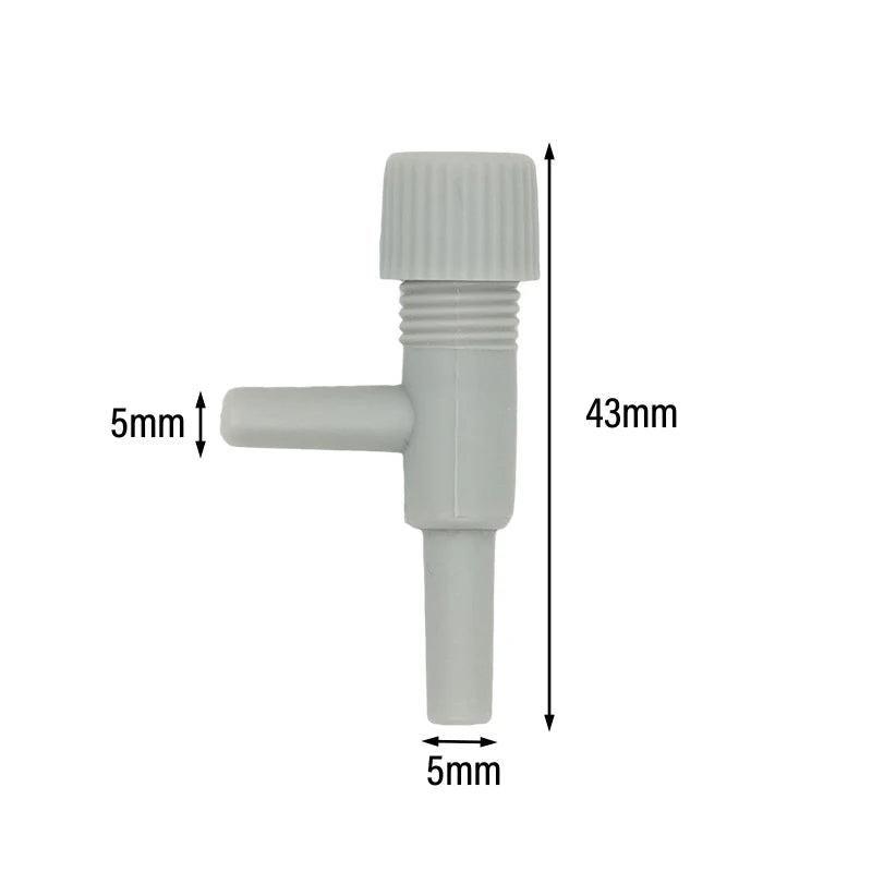 10/20pcs Aquarium Air Flow Control Valve Tap Fish Tank Air Water Flow Regulator Hose Connector Control Valve For 5mm Oxygen Tube
