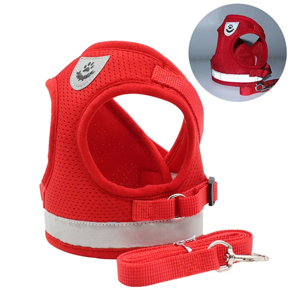 Reflective Escape-Proof Mesh Cat Harness & Leash Set — Adjustable Vest for Cats, Kittens & Small Dogs