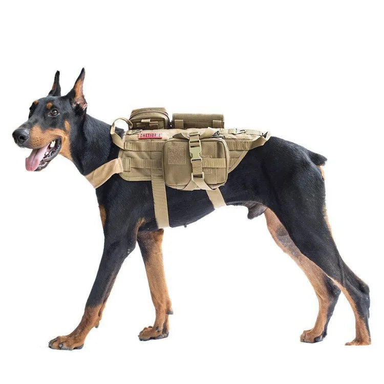 Tactical Camouflage Dog Vest Large Dog Outdoor Training Chest And Back Set Explosive Charge Leash Military Police Dog Equipment