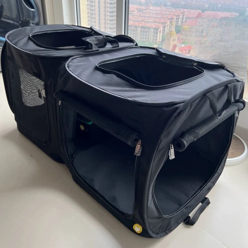 Portable Waterproof Car Pet Bed Kennel (Anti-Shedding, Backseat Crate)