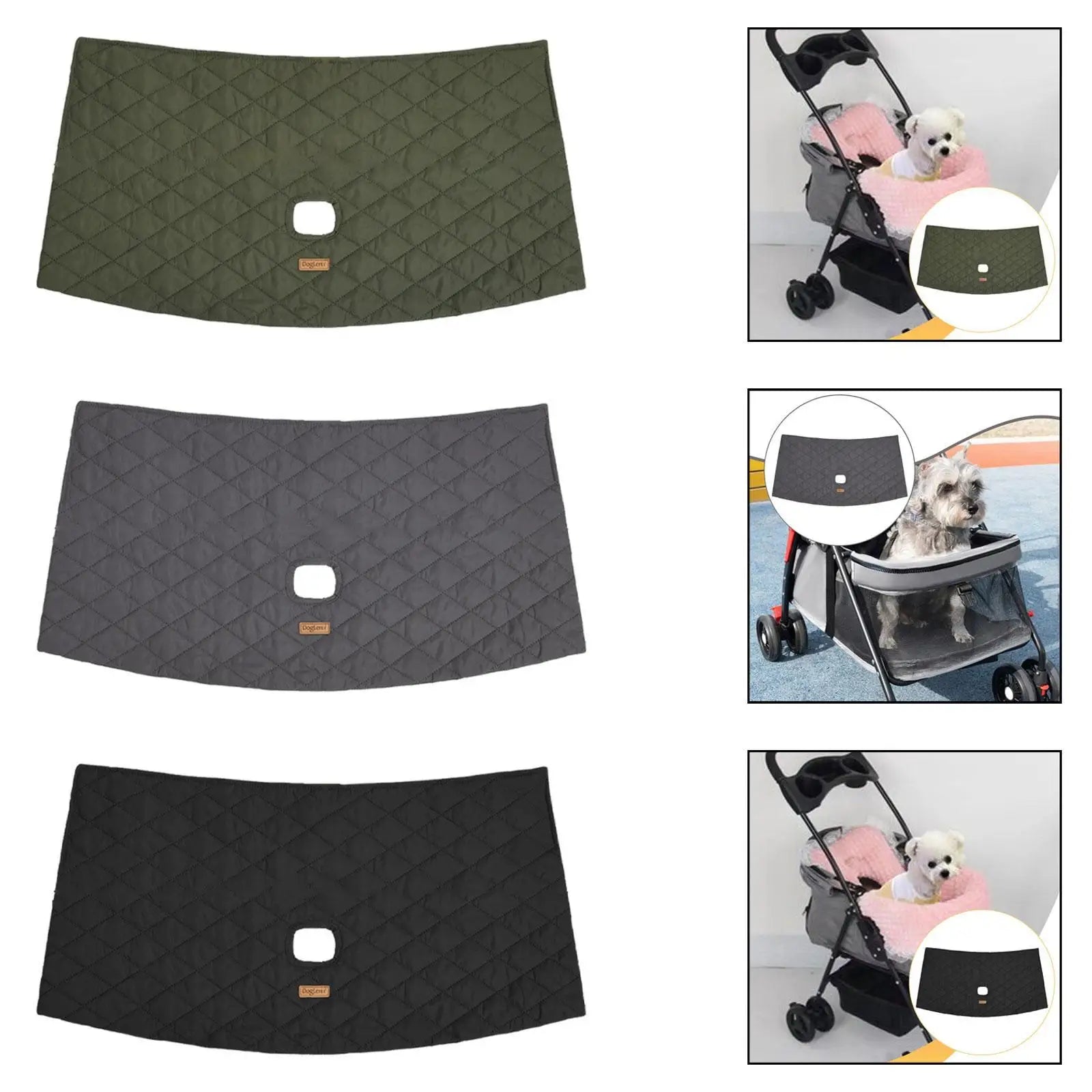 Comfortable Water Resistant Pet Strollers Edge Cover Soft Cotton Pad Dog Stroller Guard for Pet Travel Walking
