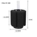Black Bio Sponge Aquarium Filter (Air Pump Driven, Corner Skimmer, Biochemical Media)