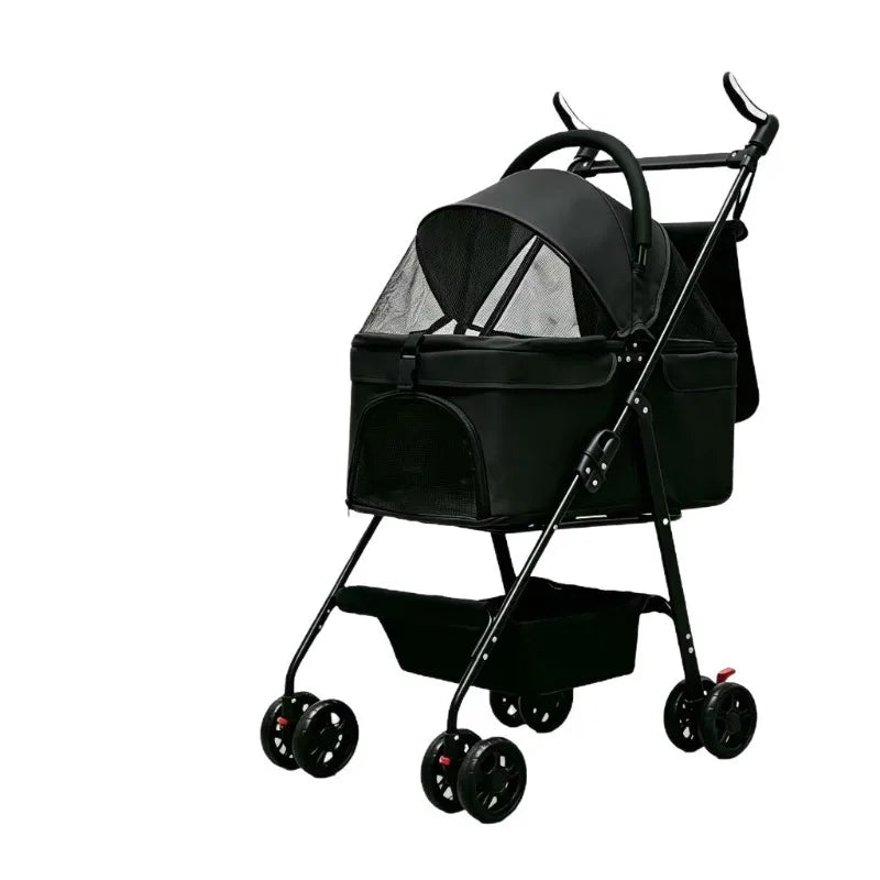 Pet Stroller Small Medium Cat Dog Travel Lightweight Detachable Washable Wholesale Pet Stoller Trolley for Dog Dog Trolley