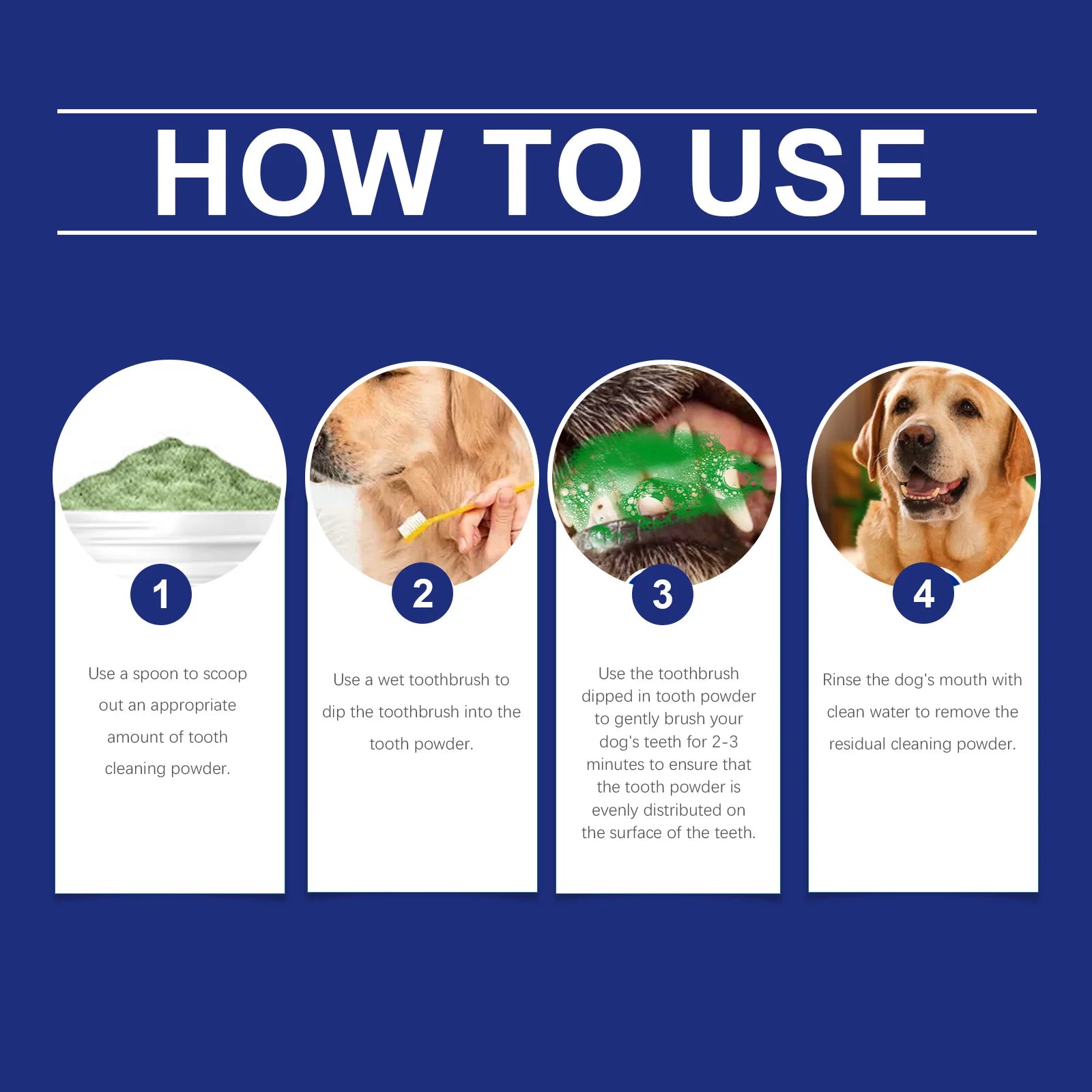 Pet dental cleaning powder Eliminates Oral Odors Remover Dog Teeth Plaque Reduces Calculus Tooth Cleaning Powder For Cat And Dog