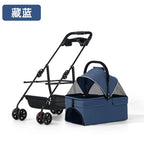Outdoor Large Pet Stroller Dog Cat Travel Carrier Trolley Foldable Jogger Pet Cart For Medium Large Dogs Cats