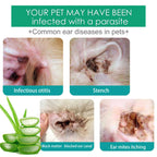 Pet Ear Drops Universal Anti Mites Yeast Ear Wax Remove Relieve Itching Ultra Soft Tip Deodorizing Dogs Cats Ear Care Solution