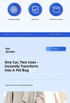 Pet Stroller for Dogs and Cats, Portable Foldable Travel Carrier for Small to Medium Pets, Outdoor Walking Jogging Cart
