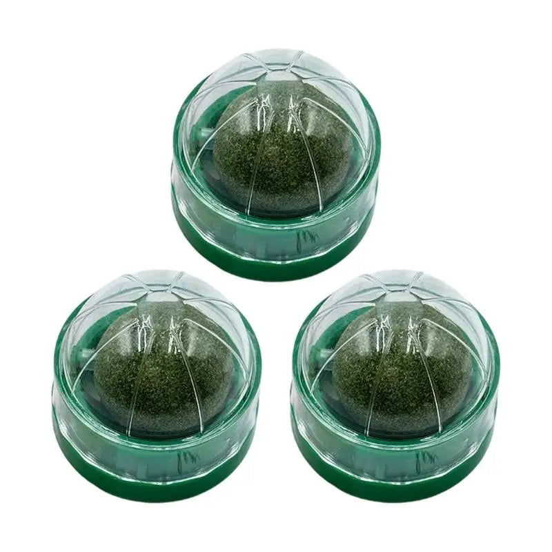 3-Pack Cat Mint Chew Balls — Interactive Teething Toy Set for Kittens & Adult Cats