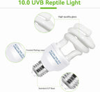 UVB 5.0 10.0 Reptile Heating Lamp 13W /26W UV Energy Saving Bulb Terrarium Basking Reptile Light Turtle Lizard Snake Lamps