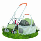Luxury Pet Stroller Suitable for Travel Washable Pet Stroller Cat and Dog Stroller Lightweight and Foldable Pet Cart MAXFOR 25KG