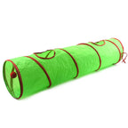 Christmas Cat Tunnel Toy — Foldable Crinkle Play Tube for Interactive Training