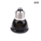 1Pc Brooder Chickens Tortoise Lizard Reptile Light 20-80W 220-240V Far Infrared Heating Lamp Black Ceramic E27 Pet Warmer Bulb