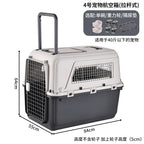 Pet Carrier, Large PP Dog Cat Travel Crate, Durable Airline Approved Pet Transport Box for Cats and Dogs, Portable Kennel