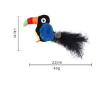 Bird & Mouse Sound Cat Teaser Stick — Plush Melody Self-Play Wand Toy for Cats