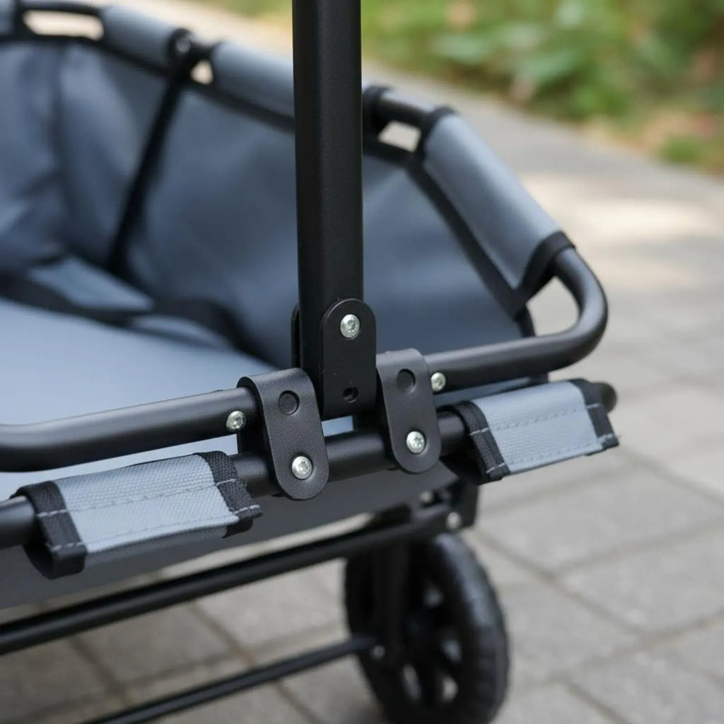Lightweight Pet Pull Wagon Portable Foldable Pet Trolley 4-Wheel Dog Wagon Adjustable Handle Foldable Dog Carrier
