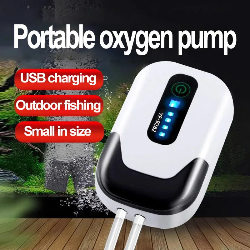 USB Rechargeable Portable Aquarium Aerator Pump (Lithium Battery, Outdoor Fishing, Fish Tank)