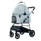 Lightweight Pet Stroller Foldable Outdoor Pet Stroller for Cats and Dogs Detachable Portable Pet Carrier High View Dog Stroller