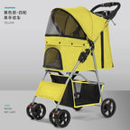 Pet Stroller for Small Dogs and Cats, Easy Foldable Travel Carrier, Portable Pet Carriage for Outdoor Walking