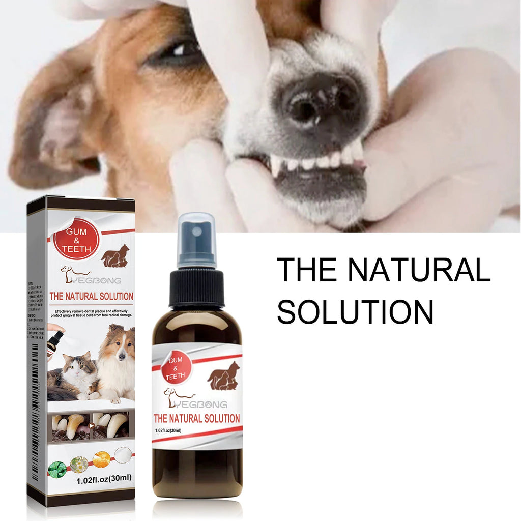 Pet Oral Cleansing Spray Effectively Remove Teeth Stain Tartar Eliminate Oral Odor Breath Freshening Dog Tooth Cleaner Deodorant