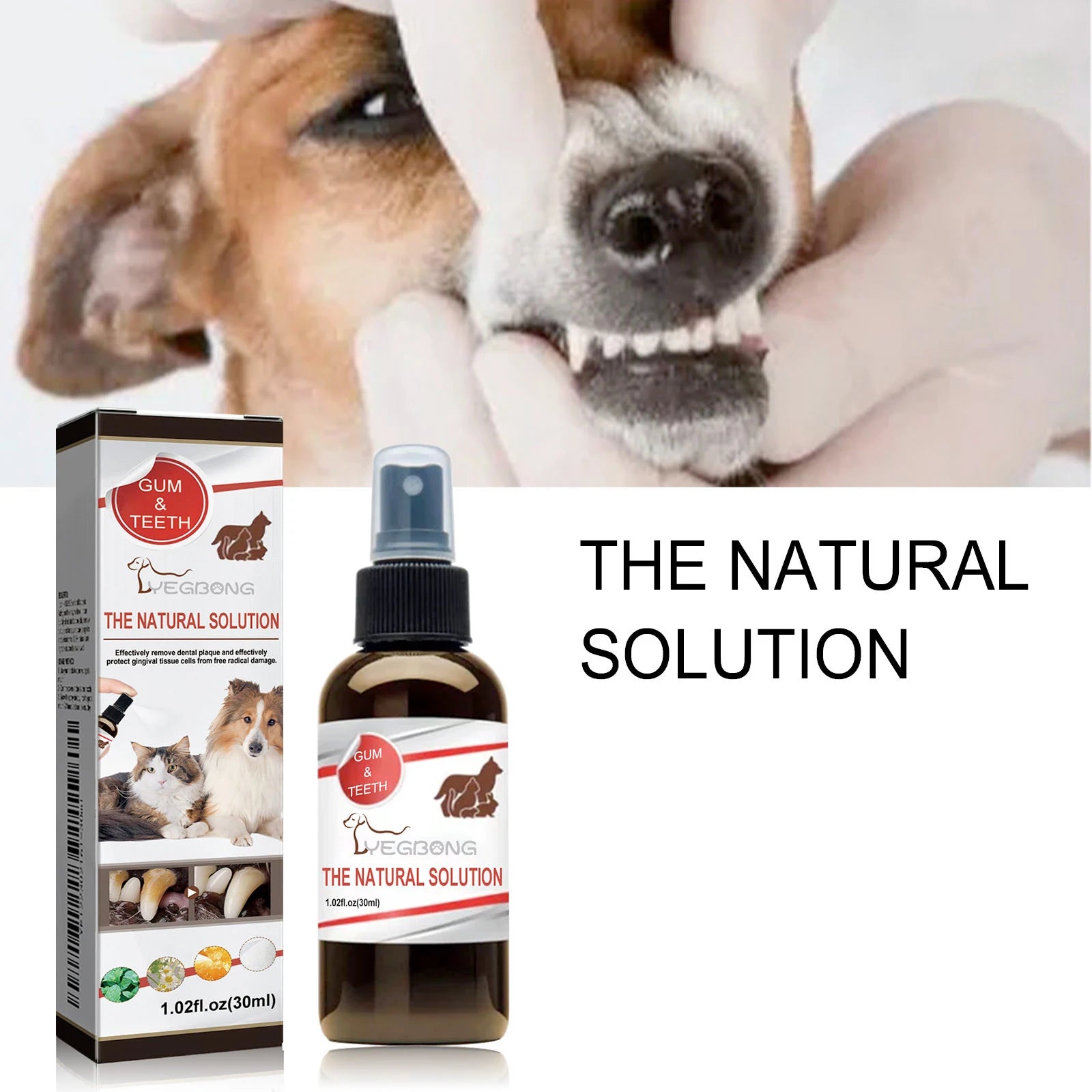 Pet Oral Cleansing Spray Effectively Remove Teeth Stain Tartar Eliminate Oral Odor Breath Freshening Dog Tooth Cleaner Deodorant