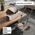 Pet stroller stroller outing, small pet stroller lightweight and foldable for outdoor travel