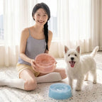 Plastic Anti-Splash Floating Dog Water Bowl (Large Capacity, Spill-Proof)