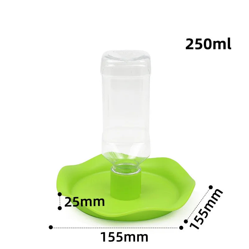 New Reptile Water Drinker Dispenser Food Bowl Lizard Feeder Round Dish Drink Bottle Lizard Lotus Flower Reptile feeders