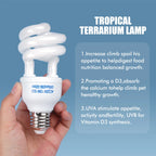 13W/26W 220V Pet Reptile Heating Lamps 5.0 10.0 UVB Heat Lamp Amphibian Vivarium Tortoise Turtle Snake Energy Saving Lighting