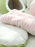 Portable Cartoon Striped Pet Bed (All-Season)