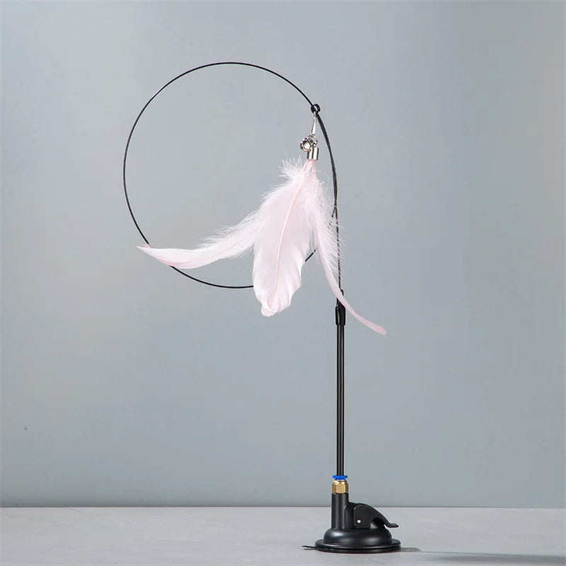 Suction Cup Feather & Bell Cat Teaser Wand