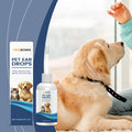 Pet Ear Cleaner Remove Ear Mites Fungus Deep Cleansing Pet Ear Dirt Reduce Redness Odor Gentle Deodorizing Itching Relieve Drop