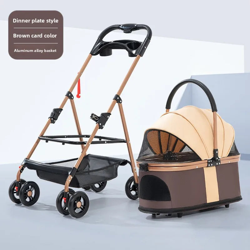 Pet Stroller Cat Dog Lightweight Foldable Outdoor Travel Pet Stroller Dog Stroller Dog Cart Pet Stroller Cat Stroller