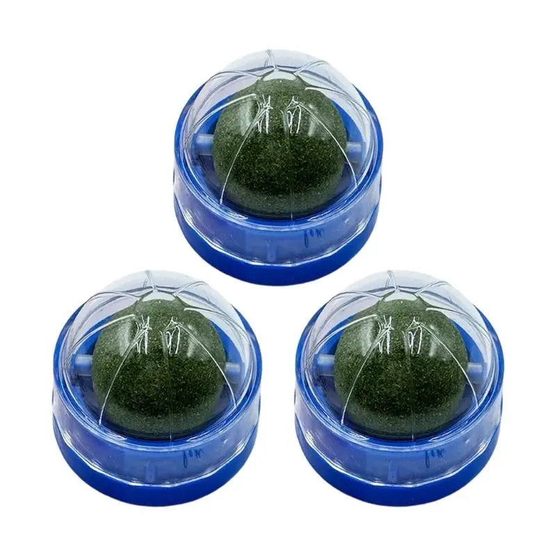 3-Pack Cat Mint Chew Balls — Interactive Teething Toy Set for Kittens & Adult Cats