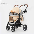 2026 New One Click Automatic Folding Pet Cart Large Space Dog Cat Stroller Outdoor Travel Shopping Mall Pet Carrier
