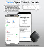 Smart iTag GPS Tracker with Keychain for Apple Find My App - Anti-Loss Locator for Pets, Cars, Kids & Keys (iOS)
